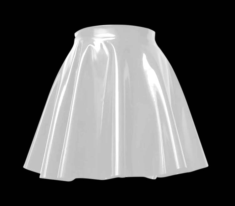 White PVC Skater Skirt