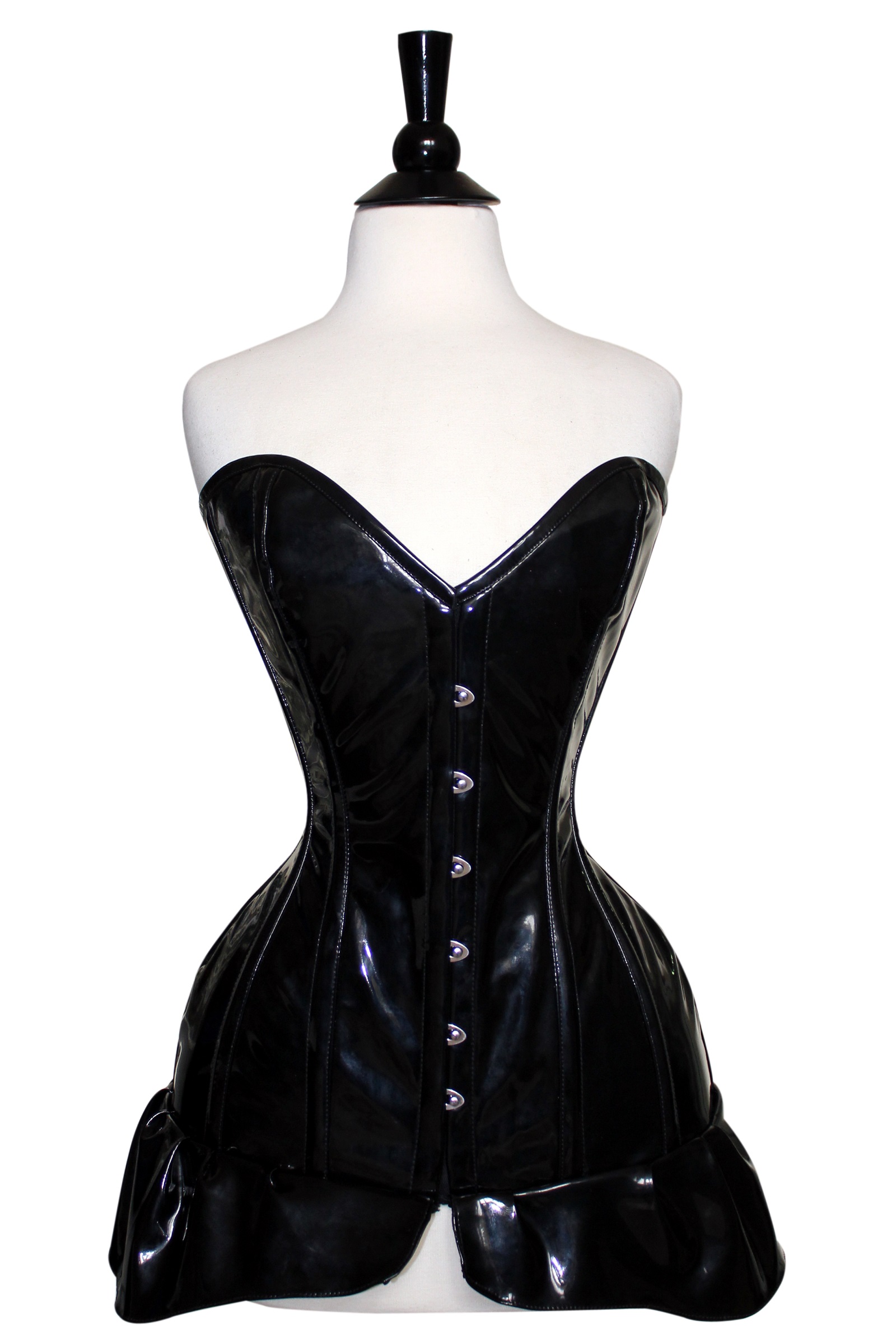 Black PVC butterfly Overbust corset
